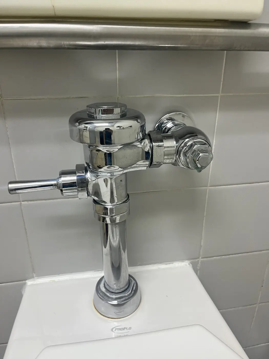 Replaced commercial flush valve