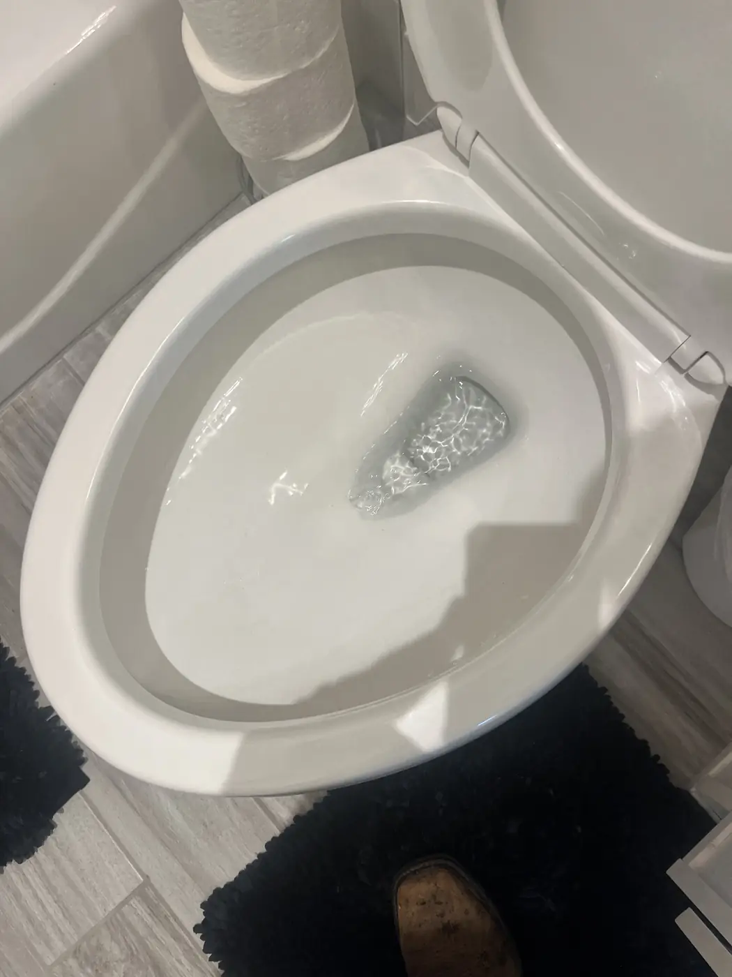 Toilet blockage located and cleared